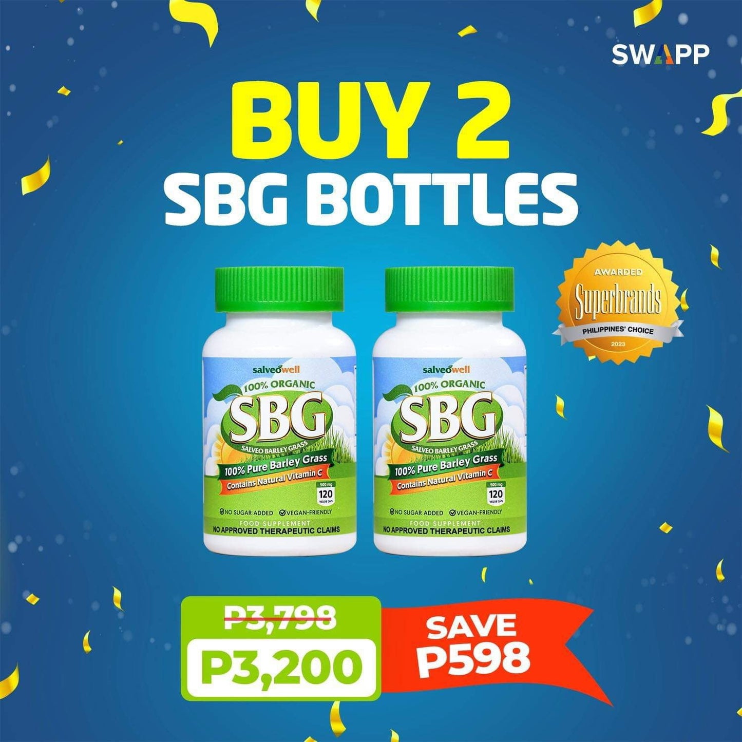 Buy 2 SBG Capsules in Bottle (120 Capsules)