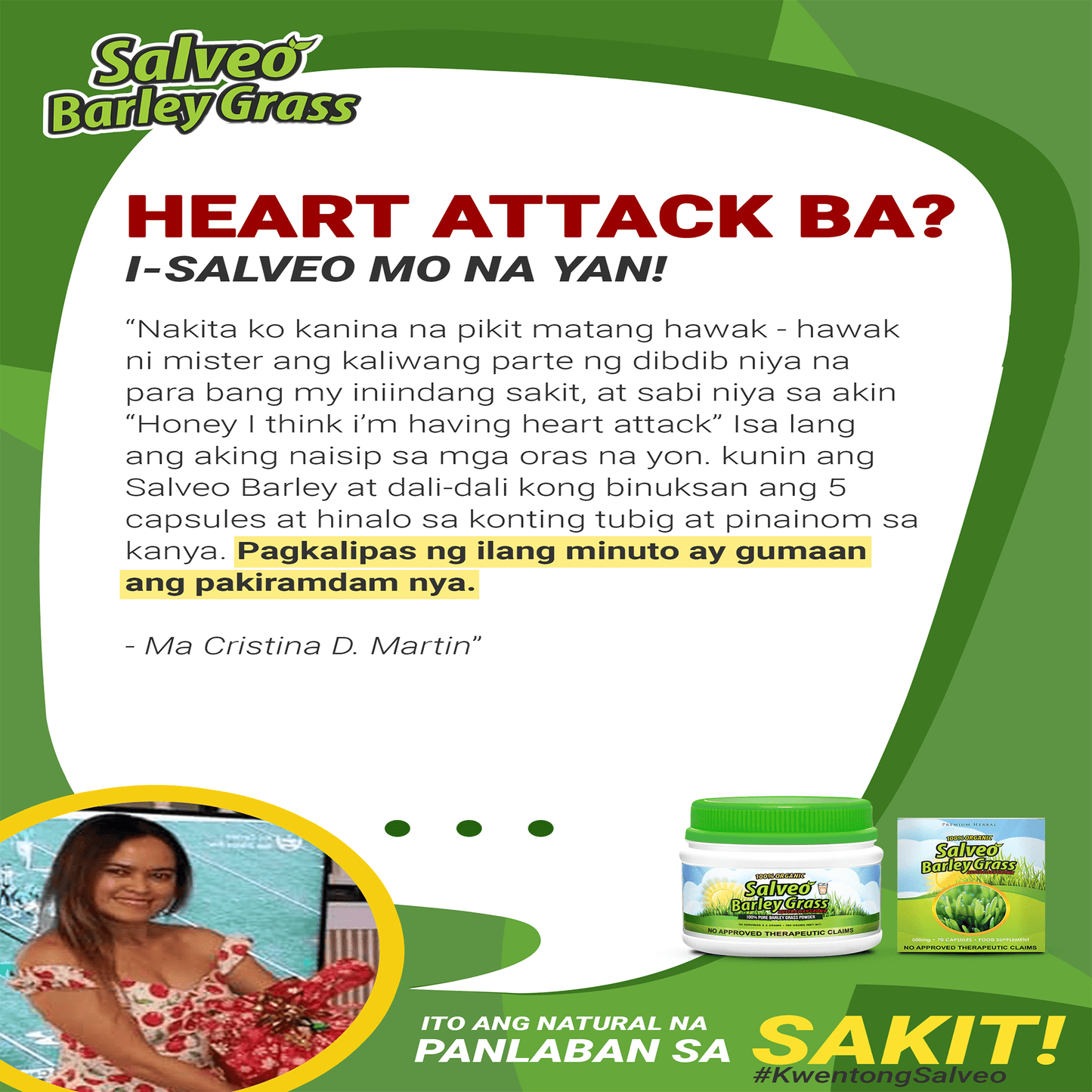 Salveo Barley Grass in Capsules Box 70caps