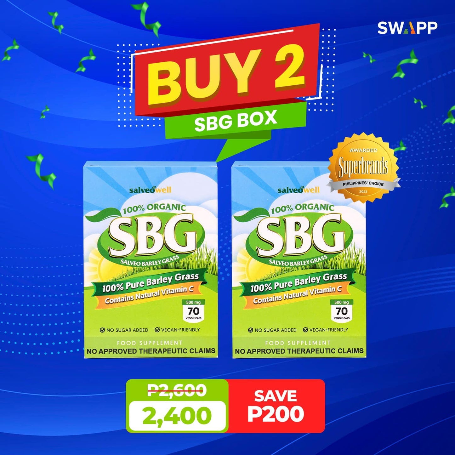 Buy 2 SBG Capsules in Box (70Capsules)