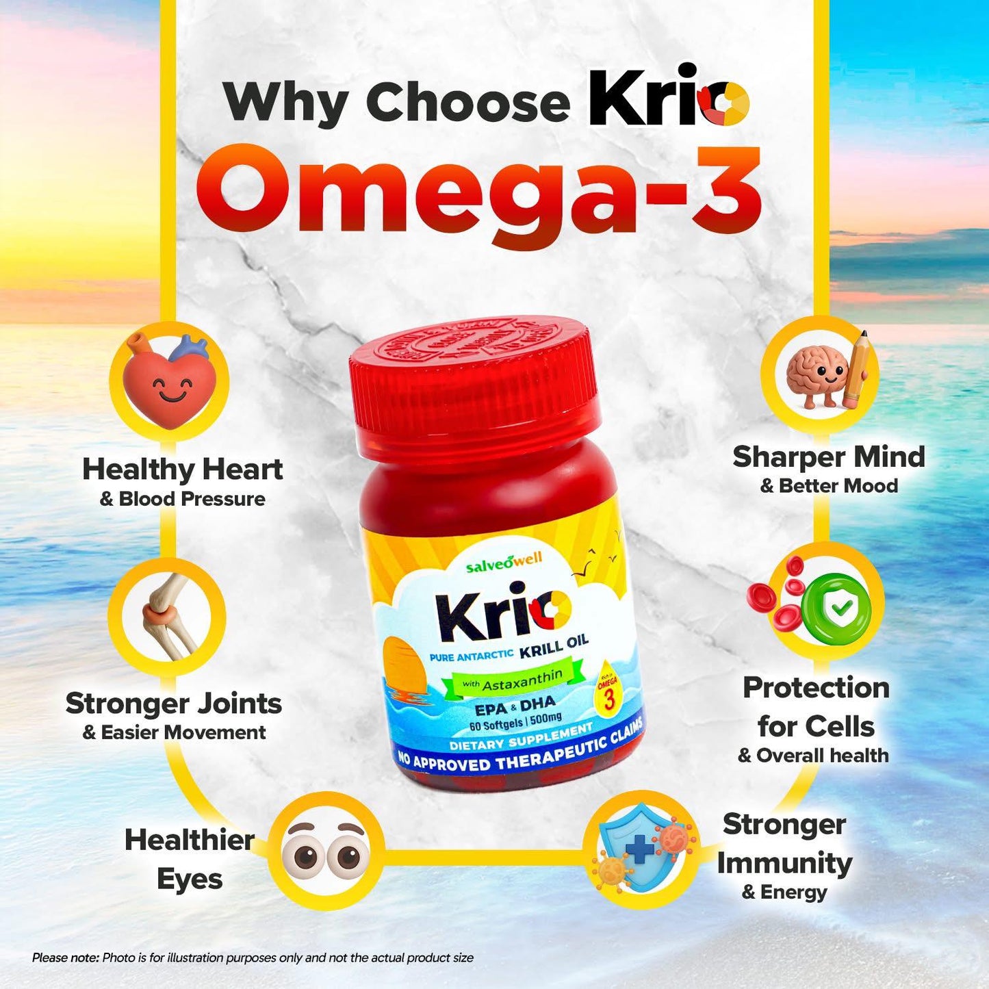 Krio Pure Antartic Krill Oil